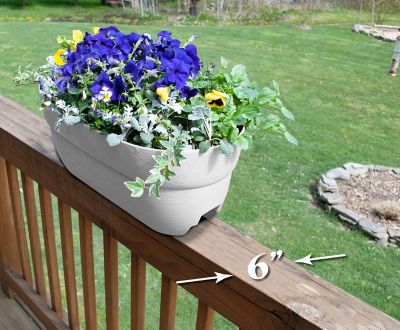 Image showing  Bloomers Railing Garden Planter with Drainage Holes, 24 in.
