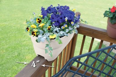Image showing  Bloomers Railing Garden Planter with Drainage Holes, 24 in.