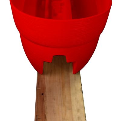 Image showing 6 th Emsco Bloomers Railing Garden Planter with Drainage Holes, 24 in.