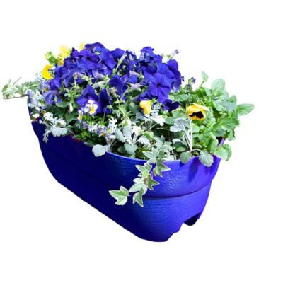Image showing  Bloomers Railing Garden Planter with Drainage Holes, 24 in.