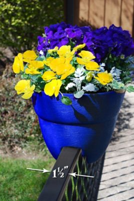 Image showing  Bloomers Railing Garden Planter with Drainage Holes, 24 in.