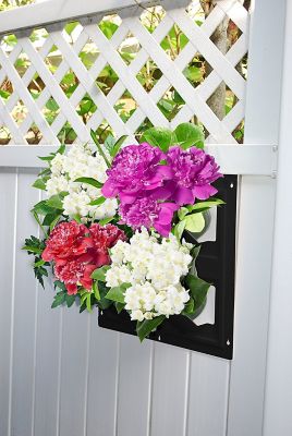 Image showing  Bloomers Wall Flowers Vertical Gardening System, Holds Up to 4 Potted Plants, Green