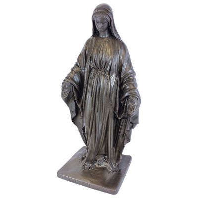 Emsco 34 in. Virgin Mary Statue, Made of Resin, Lightweight, Bronze, 92290-1