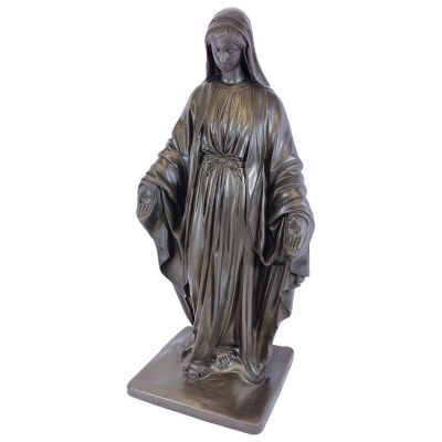 Emsco Virgin Mary Statue, 34 in., Made of Resin, Lightweight, Bronze