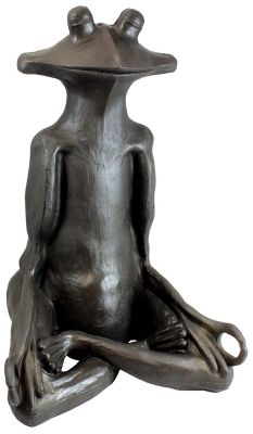 Emsco 21 in. Yoga Frog Decorative Statue, Resin, Lightweight, Bronze, 92510-1