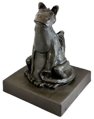 Emsco 21 in. Smiling Dragon Decorative Statue, Resin, Lightweight, Bronze, 92530-1