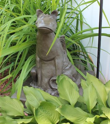 Image showing  21 in. Smiling Dragon Decorative Statue, Resin, Lightweight, Bronze, 92530-1