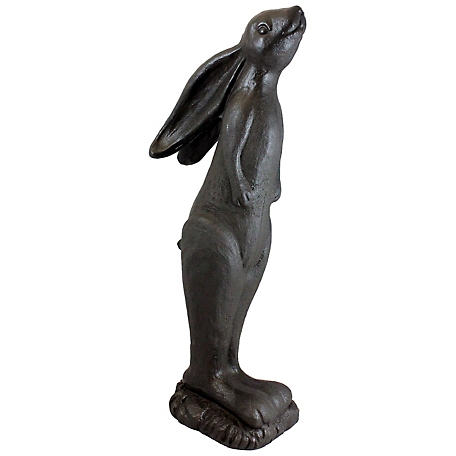 Emsco 29 in. Whimsical Rabbit Decorative Statue, Resin, Lightweight, Bronze, 92550-1
