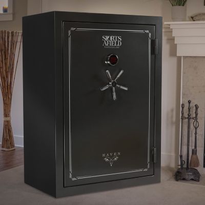 Image showing 7 th Sports Afield 48 Long Gun + 8 Handgun 24.04 cu. ft. Electronic Lock Haven Gun Safe, Metallic