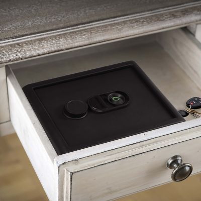Image showing 5 th Sanctuary Home and Office 0.28 cu. ft. Personal Drawer Security Vault with Biometric Lock, Matte Black