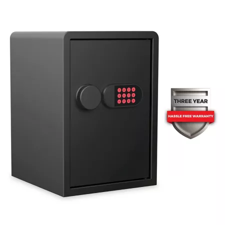 Sanctuary 1.98 cu 30 cu ft Electronic Lock Home and Office Security Safe with 2 Shelves Matte Black Home Safes