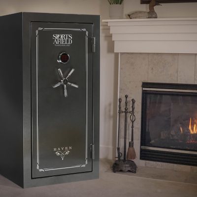 Image showing 8 th Sports Afield 36 Long Gun + 6 Handgun 15.75 cu. ft. Electronic Lock Haven Gun Safe, 75 Min. Fire Rating, Metallic Finish