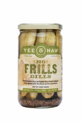 YeeHaw Pickle Company No Frills Dills, Dill Pickle Spears, 24 oz.