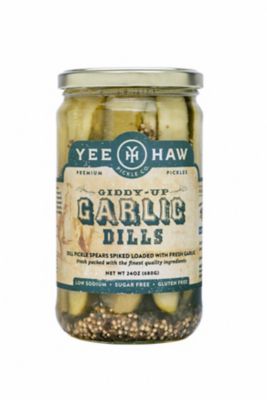 YeeHaw Pickle Company Giddy Up Garlic Dills, Garlic Pickle Spears, 24 oz.