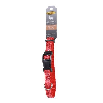 Image showing  Adjustable Dog Collar, Extra Small, Red