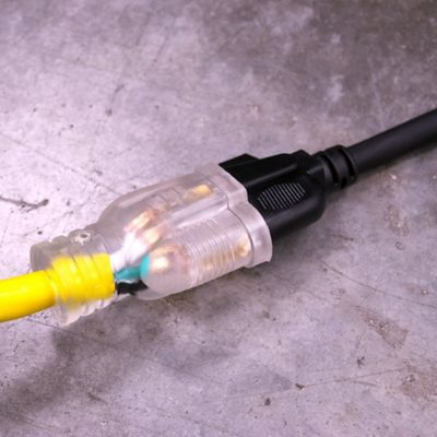Image showing  100 ft. 10 Gauge Single Tap 100% Copper SJTW Heavy-Duty Lit Extension Power Cord