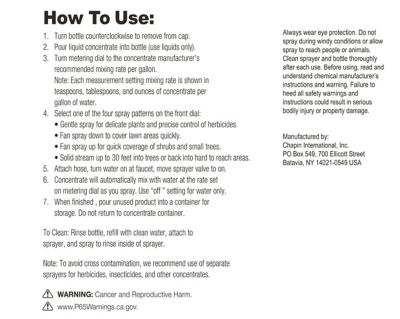 Image showing  G499 32-ounce Select 'n Spray Lawn & Garden Hose-end Sprayer