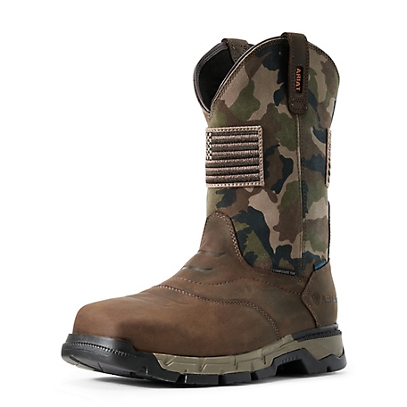 Ariat Men's Rebar Flex Western Patriot Waterproof Composite Toe Work Boots