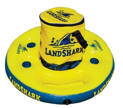 LandShark Inflatable Floating Cooler, 5 Built-In Drink Holders