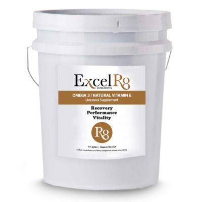 Excel Performance Livestock Supplement, 5 gal., Omega 3, Natural Vitamin E