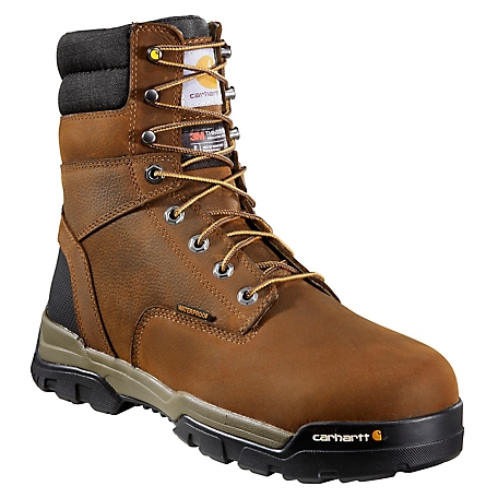 Carhartt Men's Ground Force Waterproof Insulated Composite Toe Boots, 8 in.