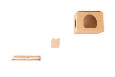 Armarkat Real Wood Cat Wall Tree with Condo, Step-Up, Scratching Post and Perch, 12 in.