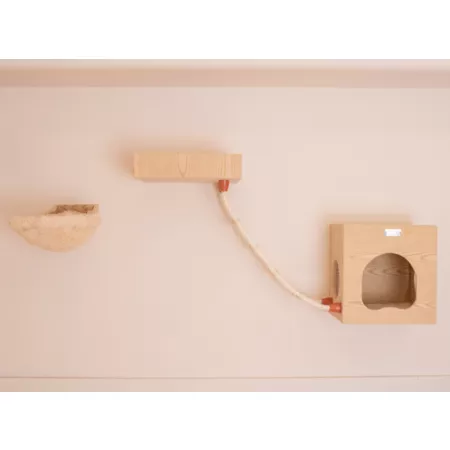 Armarkat Wall Series 14" Cat Tree with Condo and Soft Perch Cat Window Perches & Wall Shelves