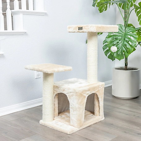 Armarkat Classic Real Wood Cat Tree, 32 in., Beige
