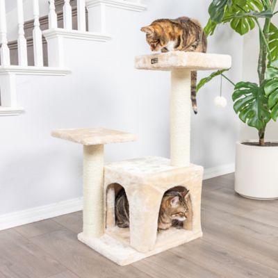 Image showing  32 in. Classic Real Wood Cat Tree, Beige