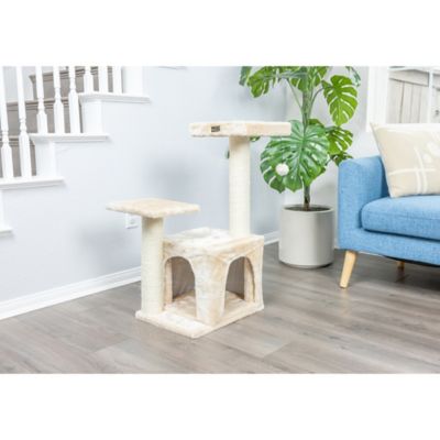 Image showing  32 in. Classic Real Wood Cat Tree, Beige