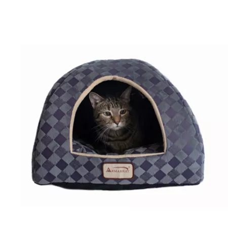 Armarkat soft cat bed checkered pattern Cat Hideaway Beds