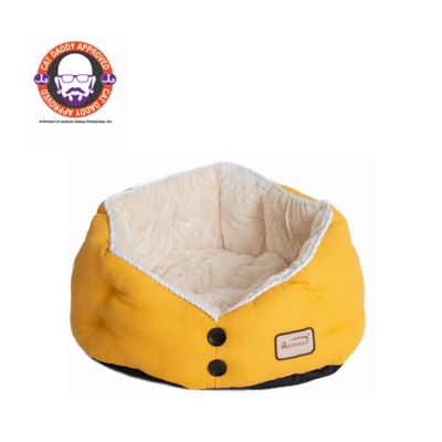 Armarkat Soft Cat Bed, Gold Waffle Exterior