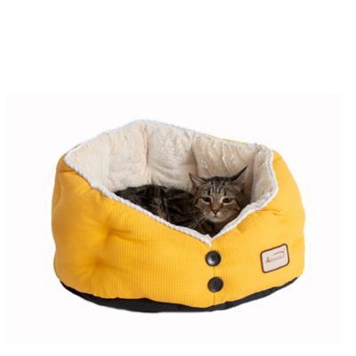 Image showing  Waffle Exterior Soft Cat Bed, 22 in., Gold