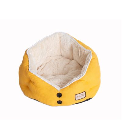 Image showing  Waffle Exterior Soft Cat Bed, 22 in., Gold