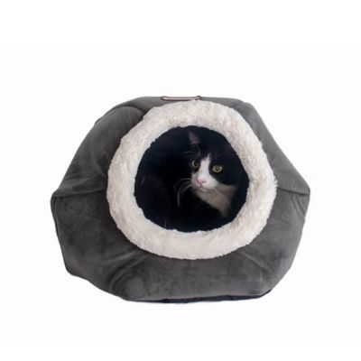 Armarkat Soft Cat Bed, Gray Velvet