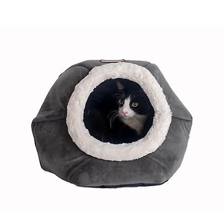 Armarkat Soft Cat Bed, Gray Velvet