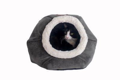 Armarkat Soft Cat Bed, Gray Velvet