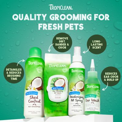 Image showing 9 th TropiClean Alcohol-Free Pet Ear Wash for Dogs, 4 oz.