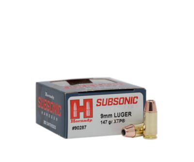 Hornady 9mm Luger 147 gr XTP Subsonic Ammunition, 90287