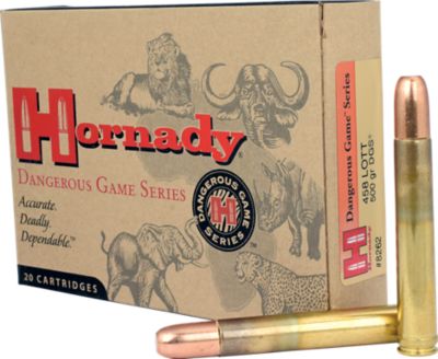Hornady 458 Lott 500 gr DGS Ammunition, 8262