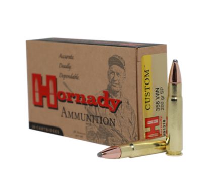 Hornady 358 Winchester 200 gr InterLock SP Ammunition, 91318