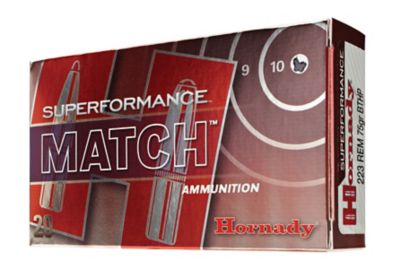 Image showing  223 Remington 75 gr BTHP Superformance Match Ammunition, 80264
