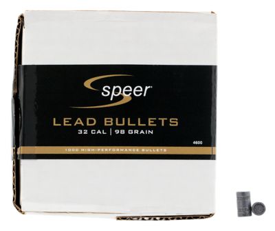 Speer Ammo .32 Caliber 98-Grain Lead Wadcutter Reloading Rifle Bullets, 1000 Rounds