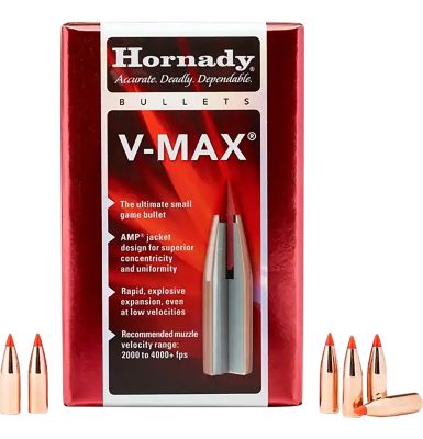Hornady 6mm .243 58-Grain V-MAX Ammunition, 100 ct.
