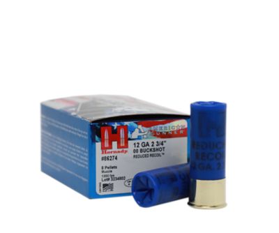 Image showing  12 GA 00 Buckshot Reduced Recoil American Gunner Ammunition, 86274