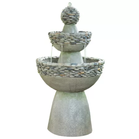 Peaktop 3 Tier Outdoor Garden Zen Waterfall Fountain Fountains