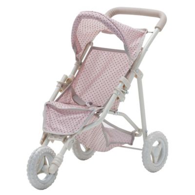 Olivia's Little World Polka Dots Princess Baby Doll Jogging Stroller, 24 in. x 13 in. x 21.26 in.