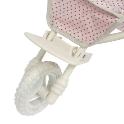 Image showing 5 th Olivia's Little World Polka Dots Princess Baby Doll Jogging Stroller, 24 in. x 13 in. x 21.26 in.