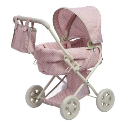 Olivia's Little World Polka Dots Princess Baby Doll Deluxe Stroller, 22 in. x 14.37 in. x 25.2 in.