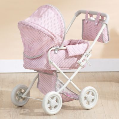 Image showing  Polka Dots Princess Baby Doll Deluxe Stroller, 22 in. x 14.37 in. x 25.2 in.
